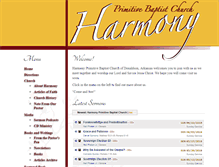 Tablet Screenshot of harmonypbchurch.org